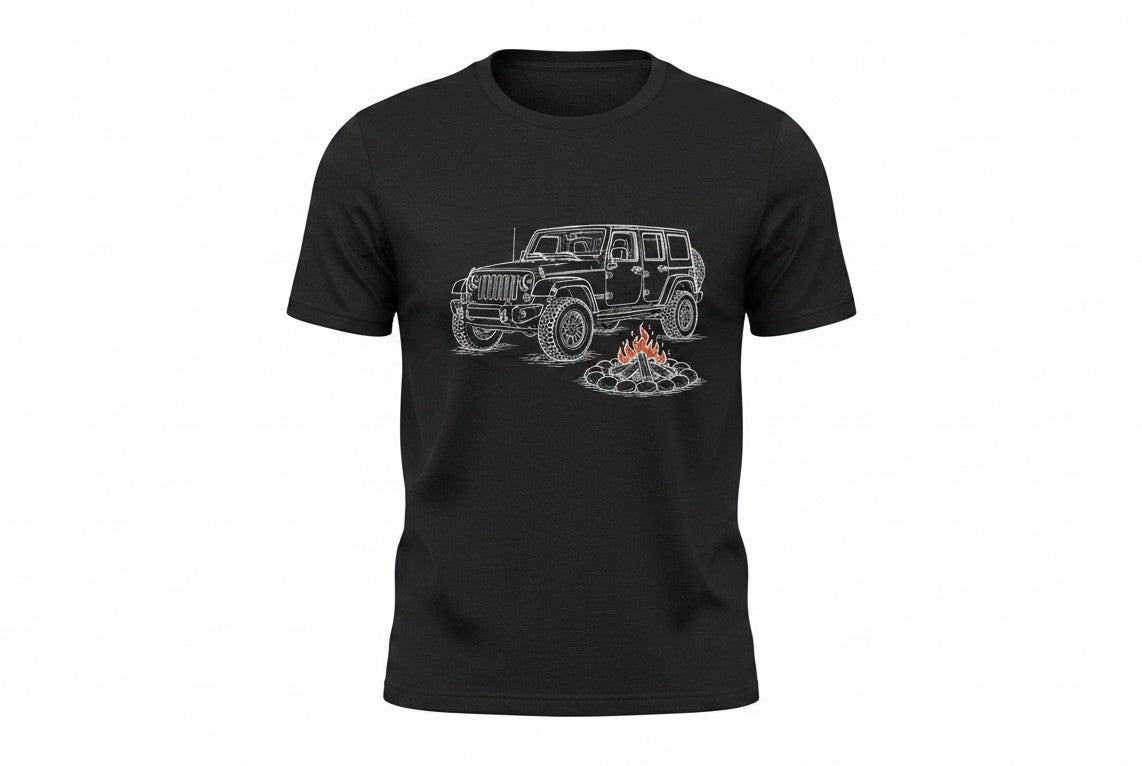 Jeep & Campfire Graphic Tee